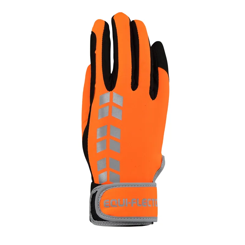 Shires Equi Flector Riding Gloves - Orange